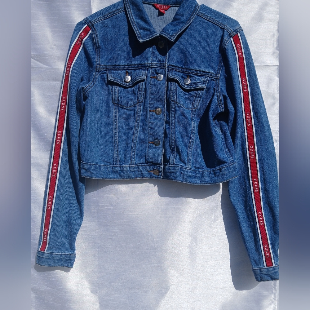 Guess Denim Cropped Jean Jacket
